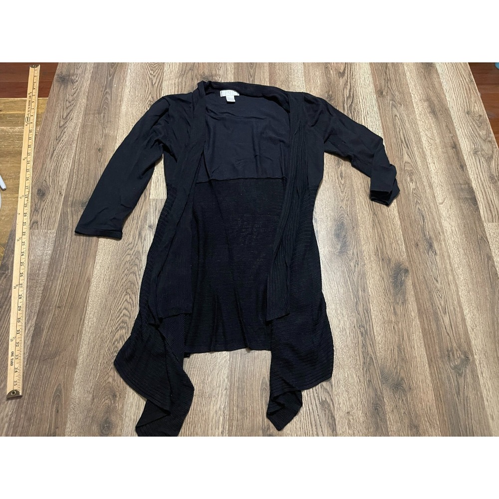 Kenar Sweater, Women's Size Large, Black, Open Cardigan, Long Sleeve